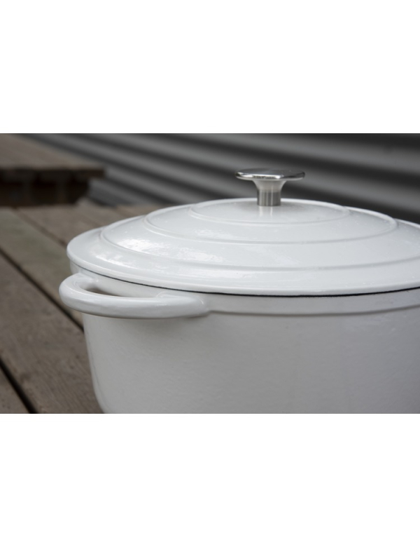 OUTR ROUND CASSEROLE SATIN WHITE DIA 28 CM