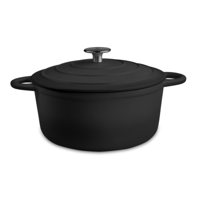 OUTR ROUND CASSEROLE SATIN BLACK DIA 24 CM