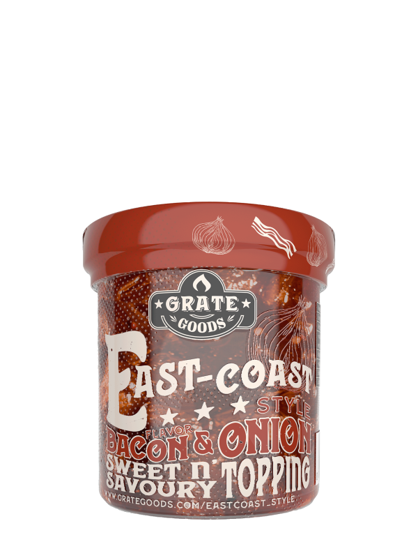 Grate Goods East-Coast Style Bacon & Onion Sweet 'n Savory Topping 120 ml Grate Goods East-Coast Style Bacon & Onion Sweet 'n Savory Topping 120 ml