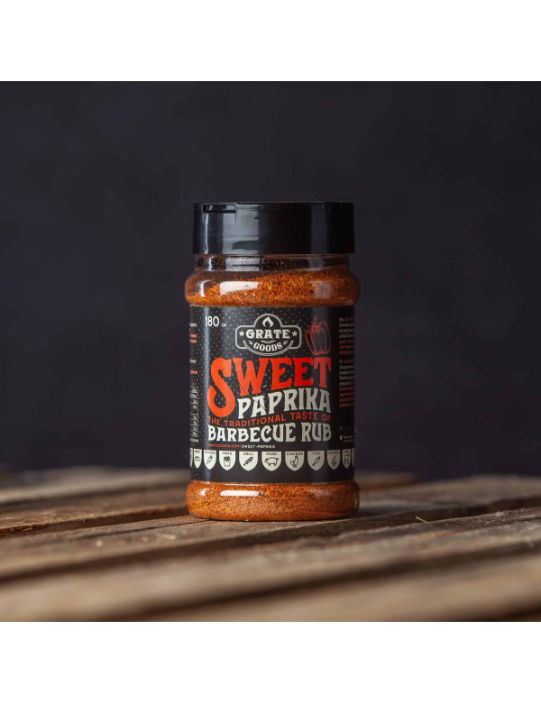 Grate Goods Sweet Paprika BBQ Rub 180 gram Grate Goods Sweet Paprika BBQ Rub 180 gram