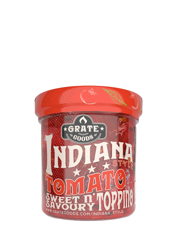 Grate Goods Indiana Style Tomato Sweet 'n Savory Topping 120 ml Grate Goods Indiana Style Tomato Sweet 'n Savory Topping 120 ml