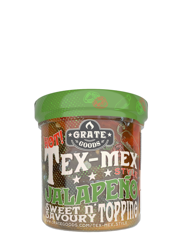 Grate Goods Tex-Mex Style Jalapeno Sweet 'n Savory Topping 120 ml Grate Goods Tex-Mex Style Jalapeno Sweet 'n Savory Topping 120 ml