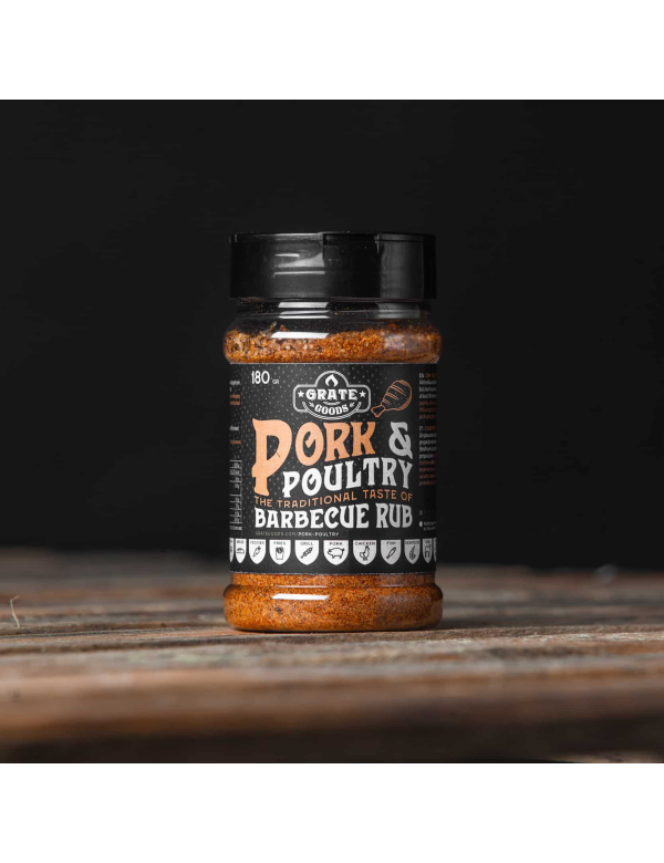 Grate Goods Pork & Poultry BBQ Rub 180 gram Grate Goods Pork & Poultry BBQ Rub 180 gram